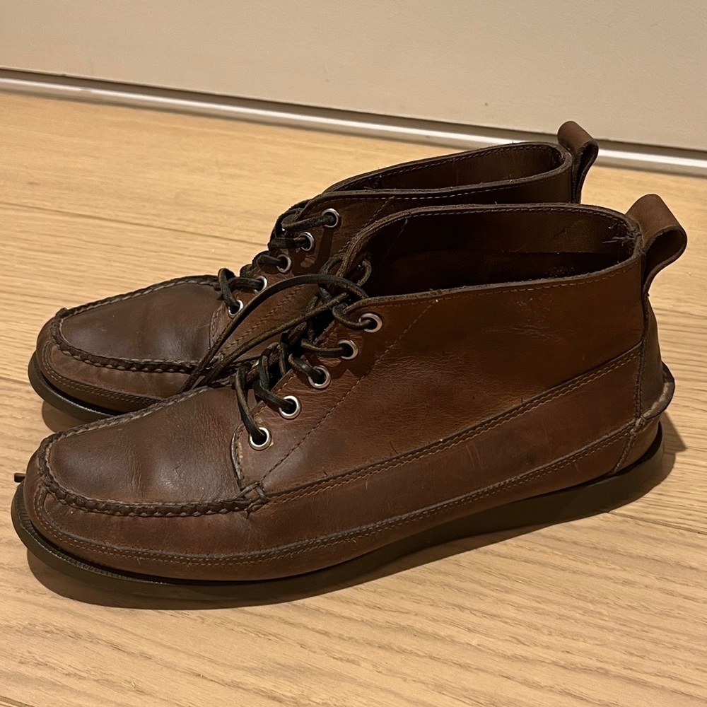 G. H. Bass for J. Crew Mens brown leather ankle boots size 8